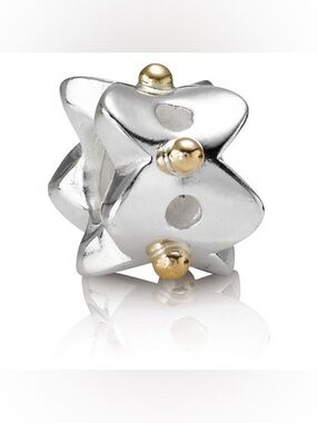 Pandora Eyelet Lace Charm
Retired Sterling Silver 585 14K Gold Accents - 790326